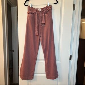 BDG Pink Wide Leg Flood Jeans